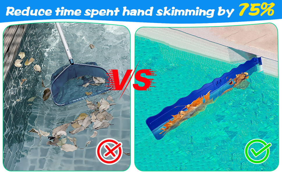 Pool Leaf Skimmer Guard, Hands Free Pool Skimmer