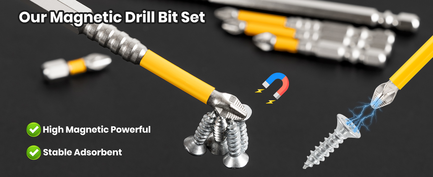 LIVREO High Magnetic Screwdriver Drill Bit Set