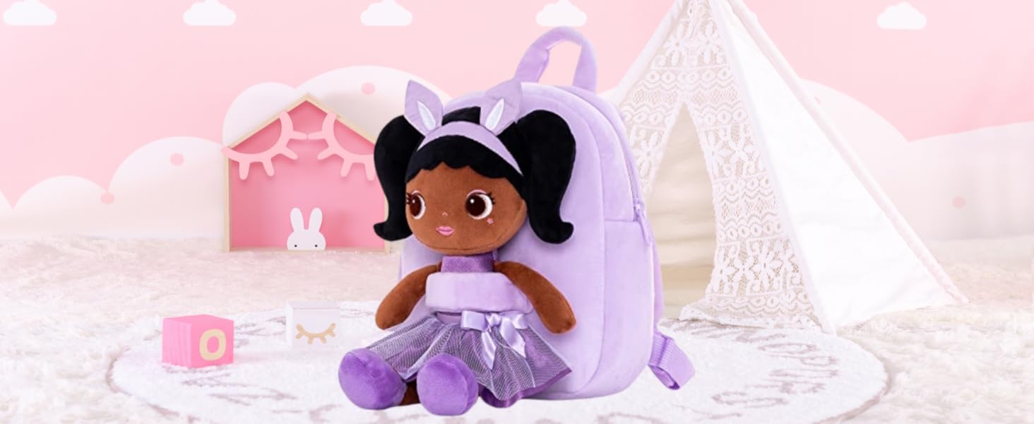 backpack with doll