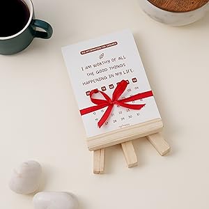 2025 affirmation calendar, motivational desk calendar, positive affirmations, self-love calendar,