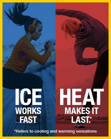 Ice works fast. Heat makes it last.