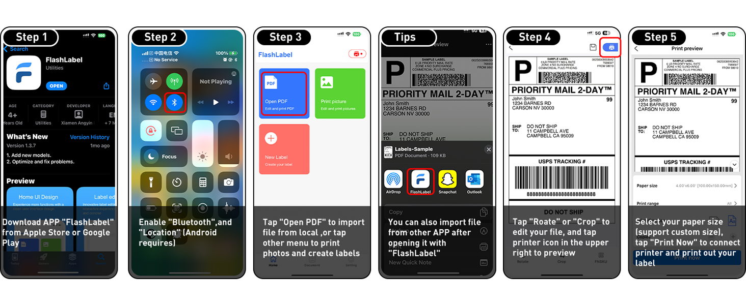 Reyke Pro 4x6 Bluetooth Thermal Label Printer Versatile