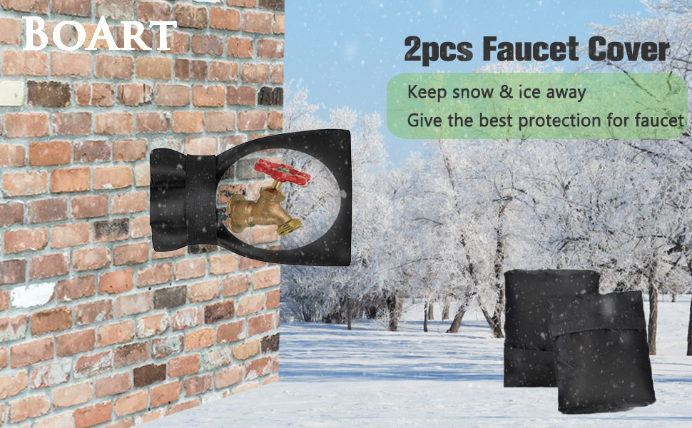 BoArt Outdoor Faucet Cover Socks for Winter Freeze