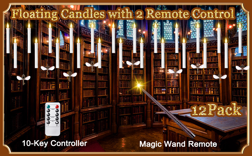 EnrichFun Floating Candles, 12PCS Flameless Candles with