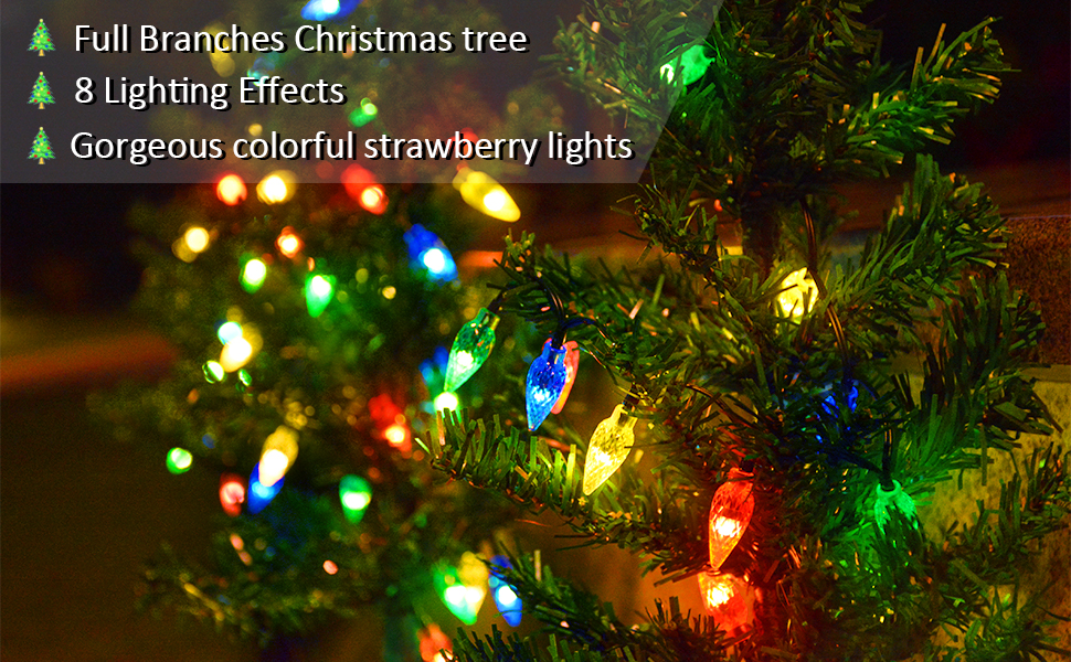 Homeleo 4 Set Solar Christmas Tree w/ 80pcs Multicolor C6 LED Christmas