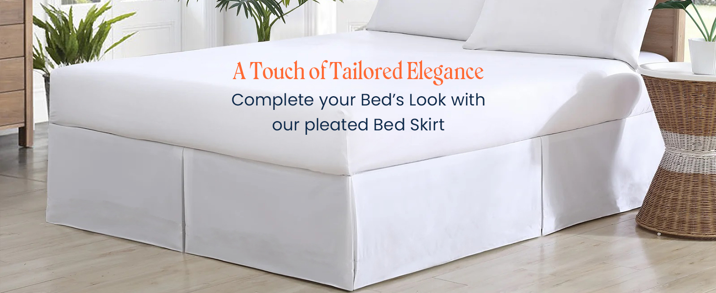 SGI 12 Inch Drop King Size Black Solid Bed Skirt Split Corner Pleated Style Easy Fit