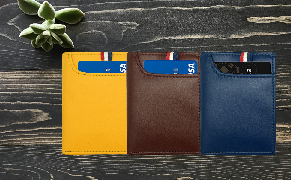 Buy GREEN DRAGONFLY® PU Leather RFID Protected Blue Bank/Smart/ID Card