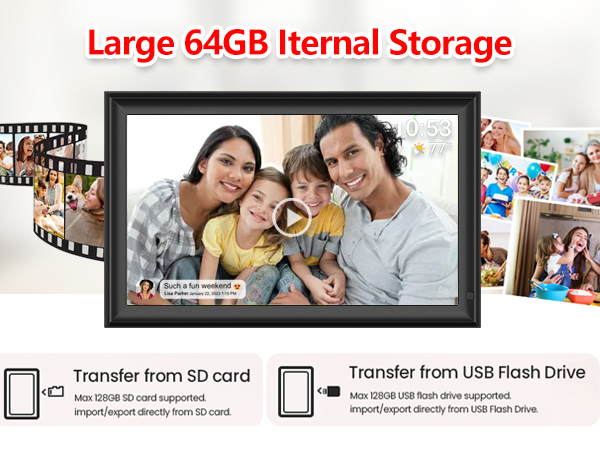 FRAMEO 15.6 Inch Smart WiFi Digital Photo Frame