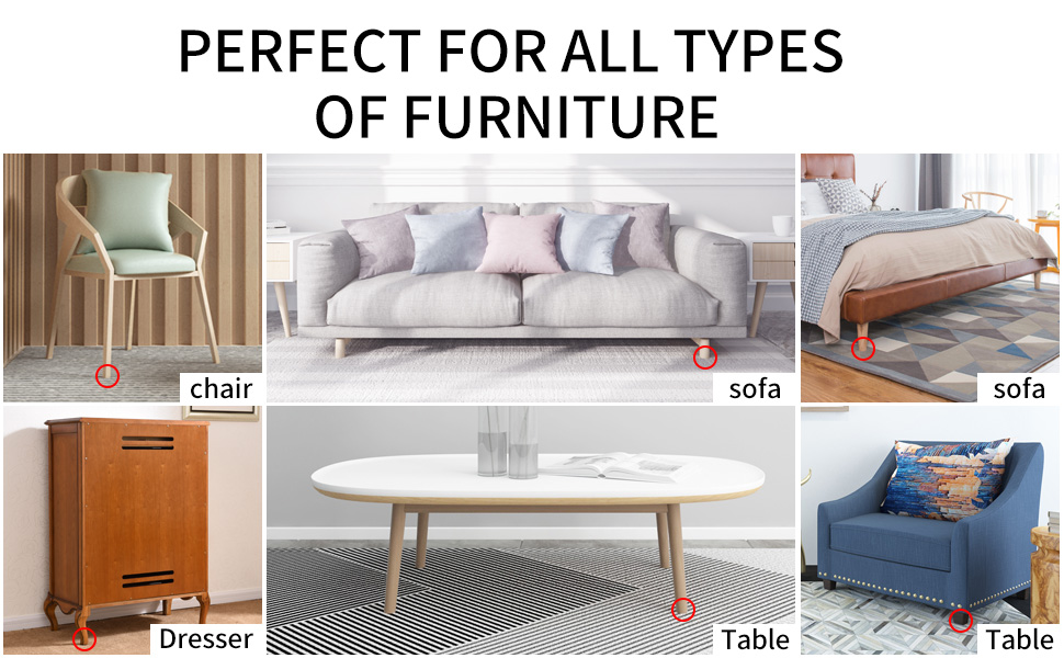 8 Pack Reusable Large Furniture Movers Sliders for Carpet