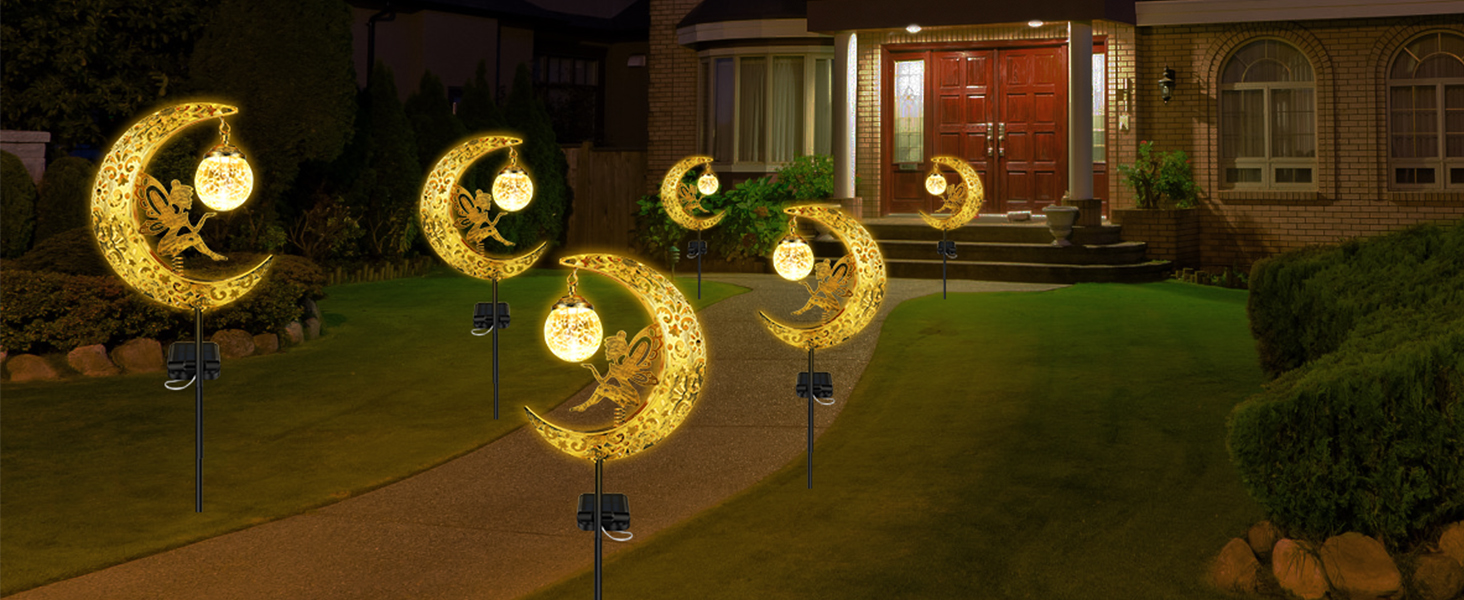 solar angel garden stake lights