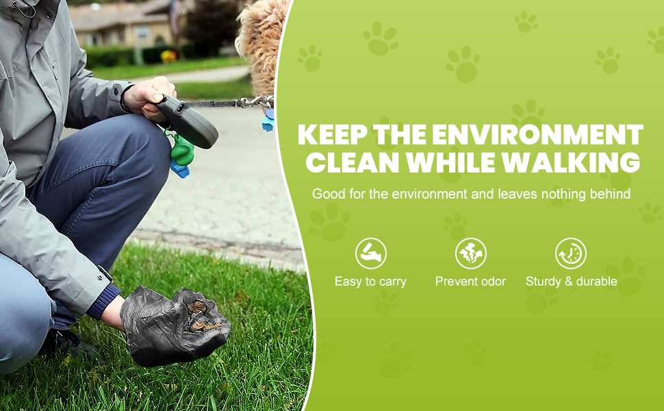 Diboniur Dog Poop Bags 600 Count, Black Dog Poop Bags, Sturdy and Leakproof (40 Rolls, 15 Per Roll) 18 bolsas caca perro