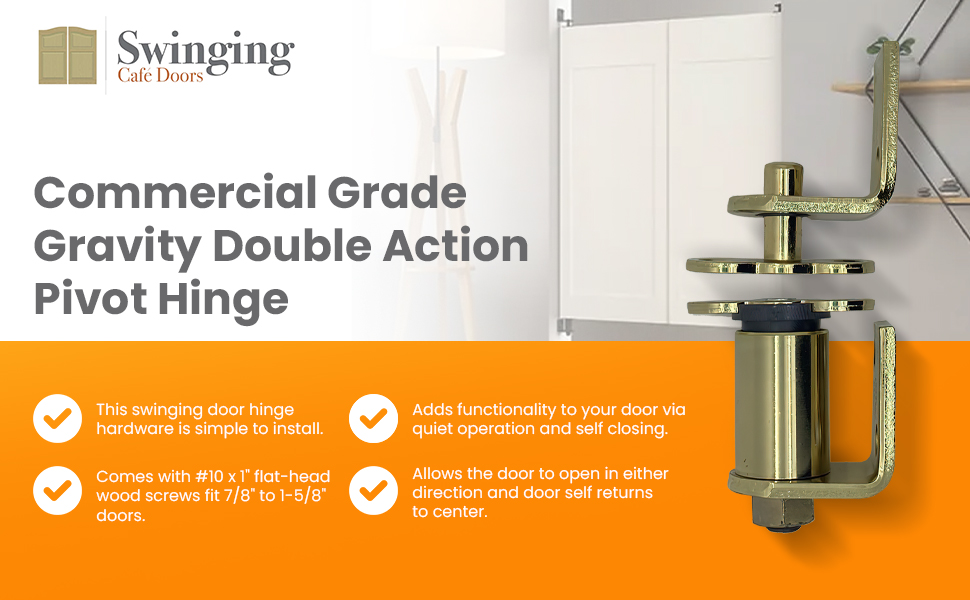 Bommer 7512 Commercial Grade Gravity Double Action Pivot Hinge Saloon