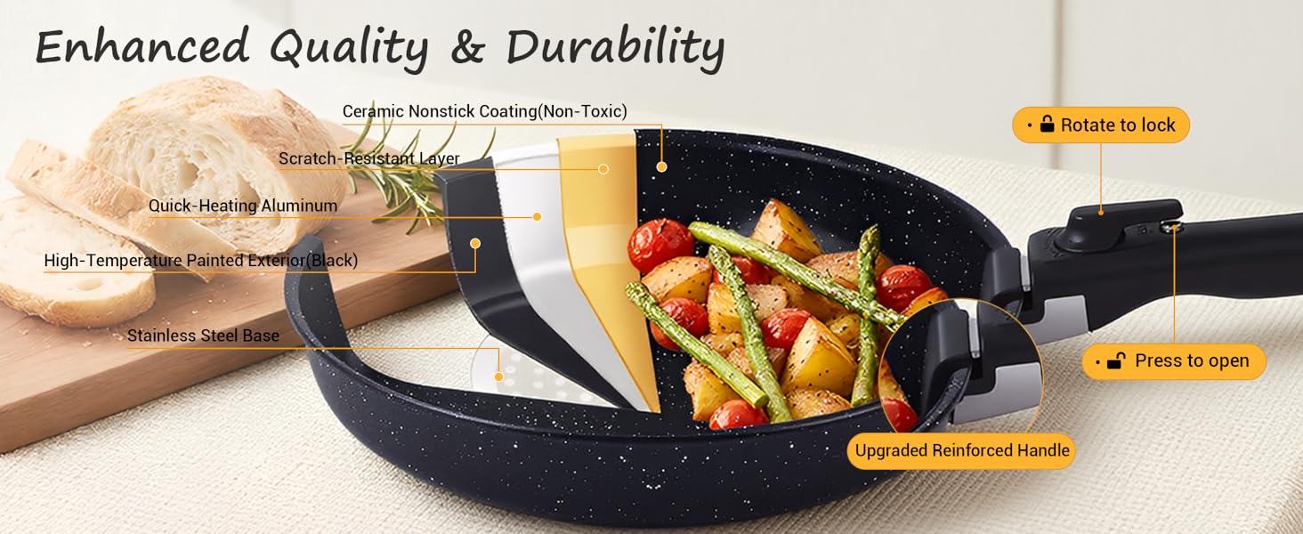 detachable handle pots and pans