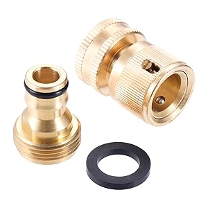 Amazon | Hicello 蛇口ホース ジョイント 1/2と3/4インチ 蛇口