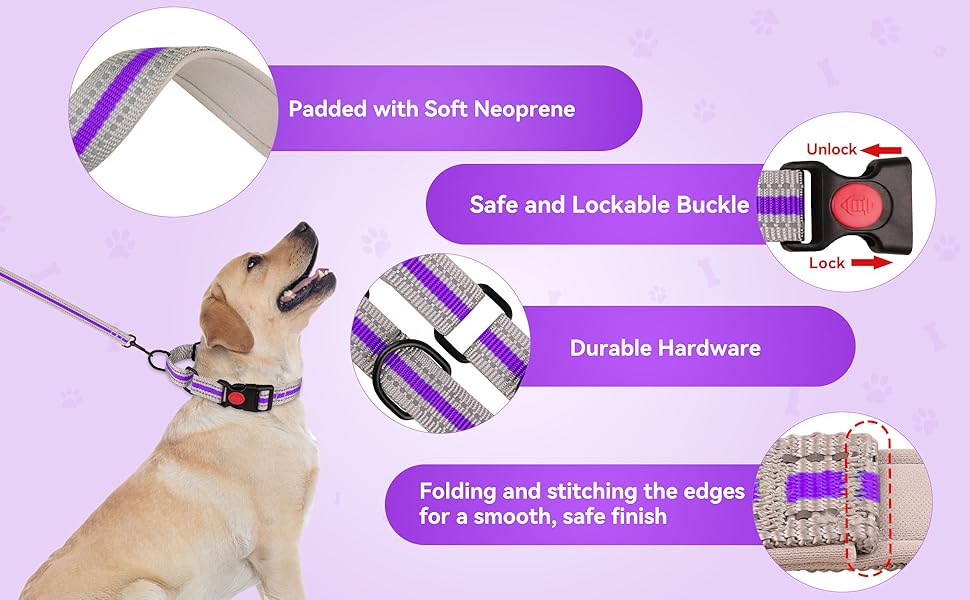 Martingale Collar for Dogs,Soft Neoprene Padded Reflective