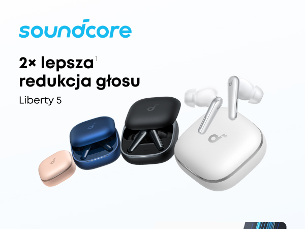 soundcore Liberty 5 Firmy Anker, Bezprzewodowe Słuchawki z