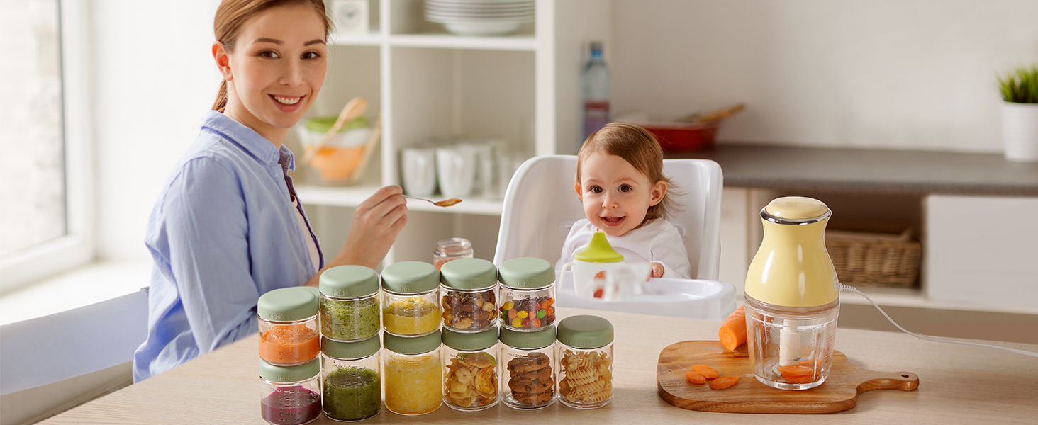haakaa Baby Food Storage Containers Set,100 LeakProof