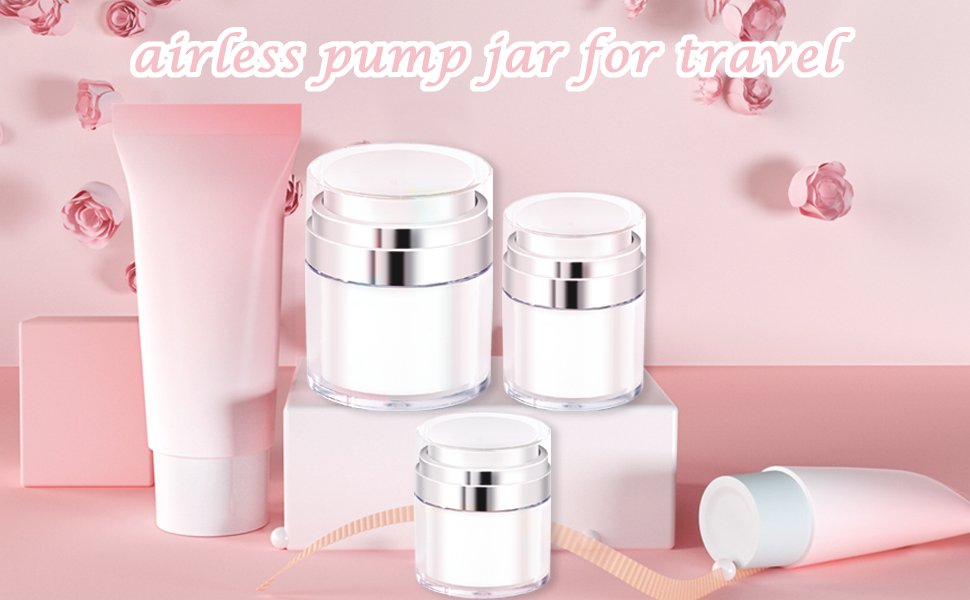 Airless Pump Bottle Moisturizer Dispenser 50ML, Portable Lotion Cream