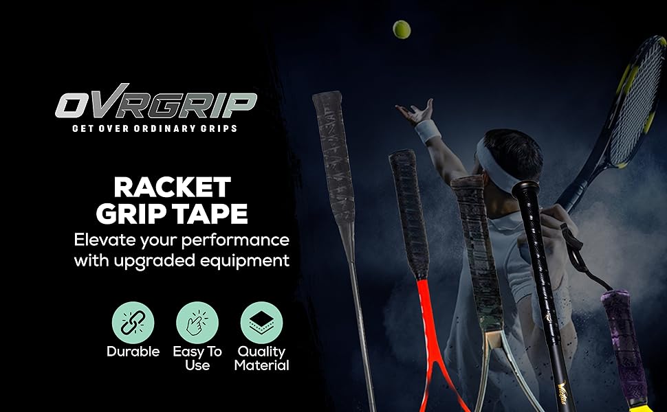 OVRGRIP Premium Tennis Racket Grip Tape (6 Grips) Light Tac Overgrip