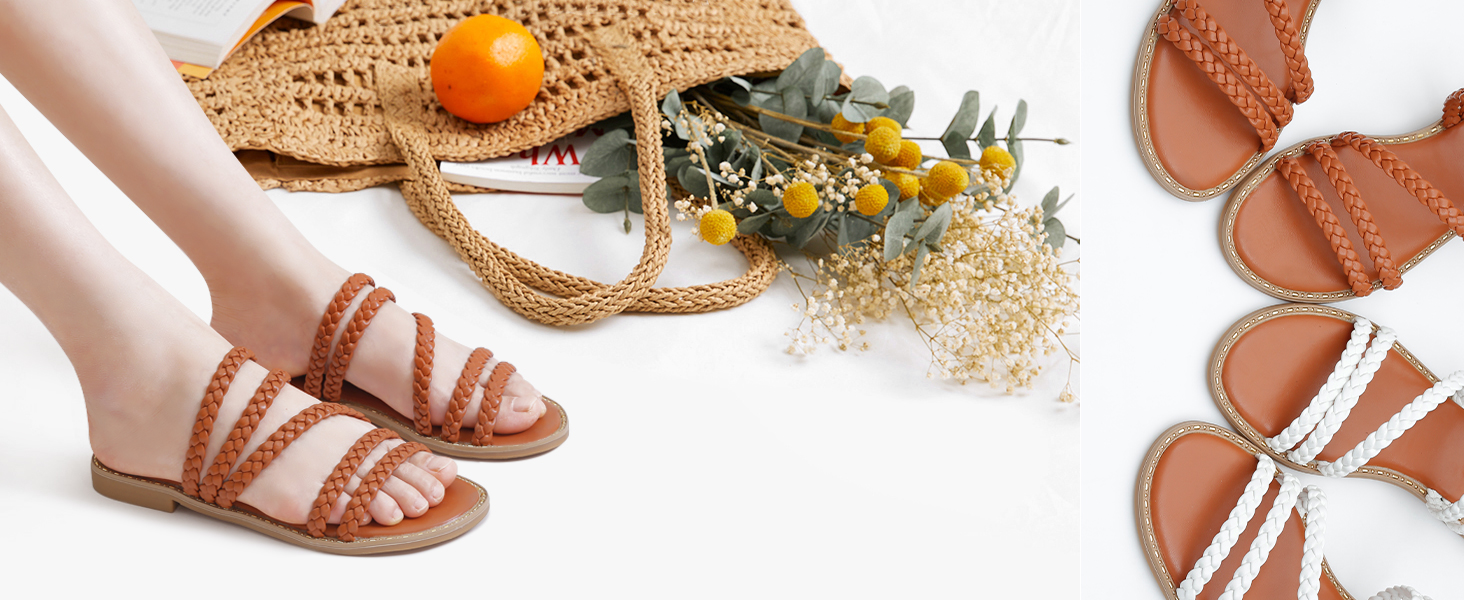 slip on sandals women