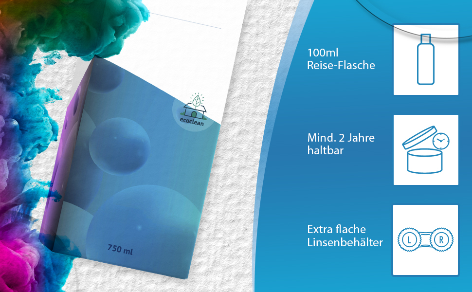 EyeAm Kontaktlinsen Fluessigkeit Kontaktlinsenflüssigkeit für das Reinigen, Desinfizieren und