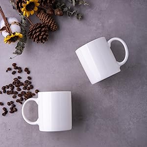 WHITE COFFEE MUGS