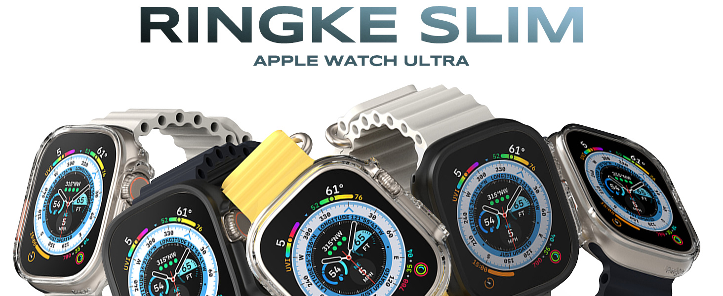 Ringke Slim Case [2 Stück] Kompatibel mit Apple Watch Ultra Hülle Hart