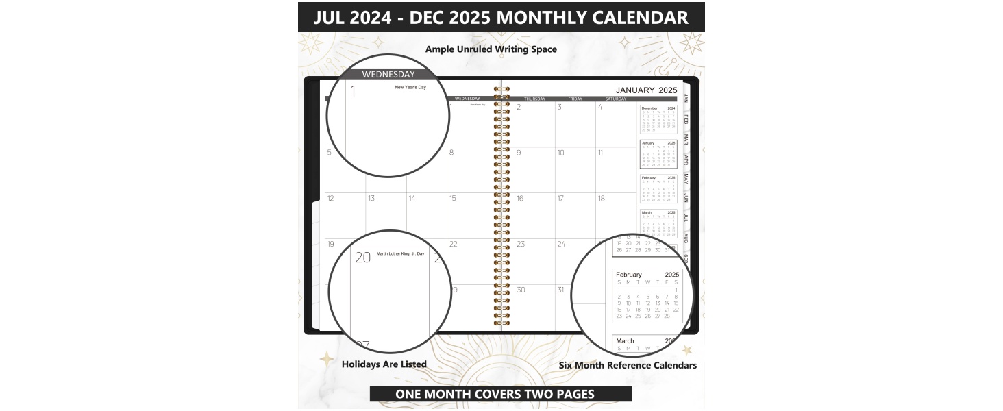 Artfan Monthly Planner 20242025 18Month Planner from