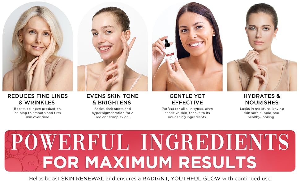 Retinol Serum for Face Anti Aging, Anti-Wrinkle Formula to Smooth Fine Lines, Enhance Firmness
