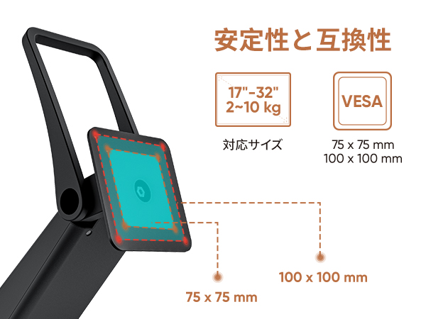 液タブスタンド XPPen ACS15 エルゴスタンド VESA XP-PEN ACS15 エルゴスタンド【モニタースタンド】人間工学に基づいた
