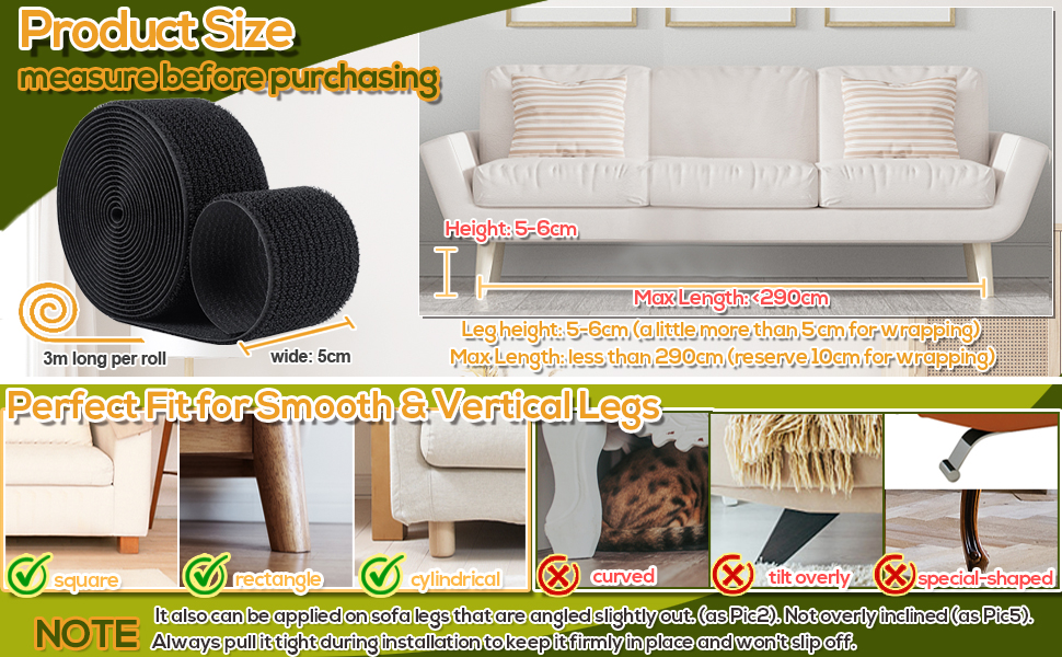 STAY GENT 5cm x 3M Toy Blockers for Under Sofa and Bed, Adjustable