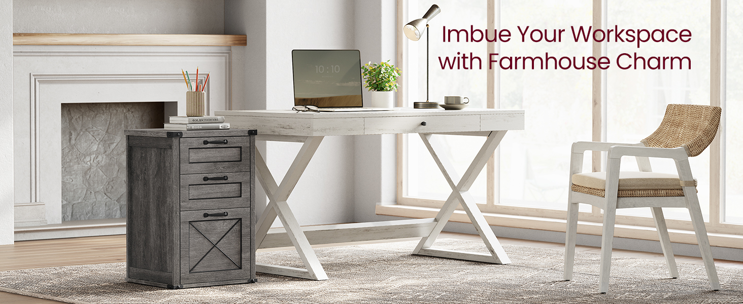 VASAGLE File Filing with 3 Drawers