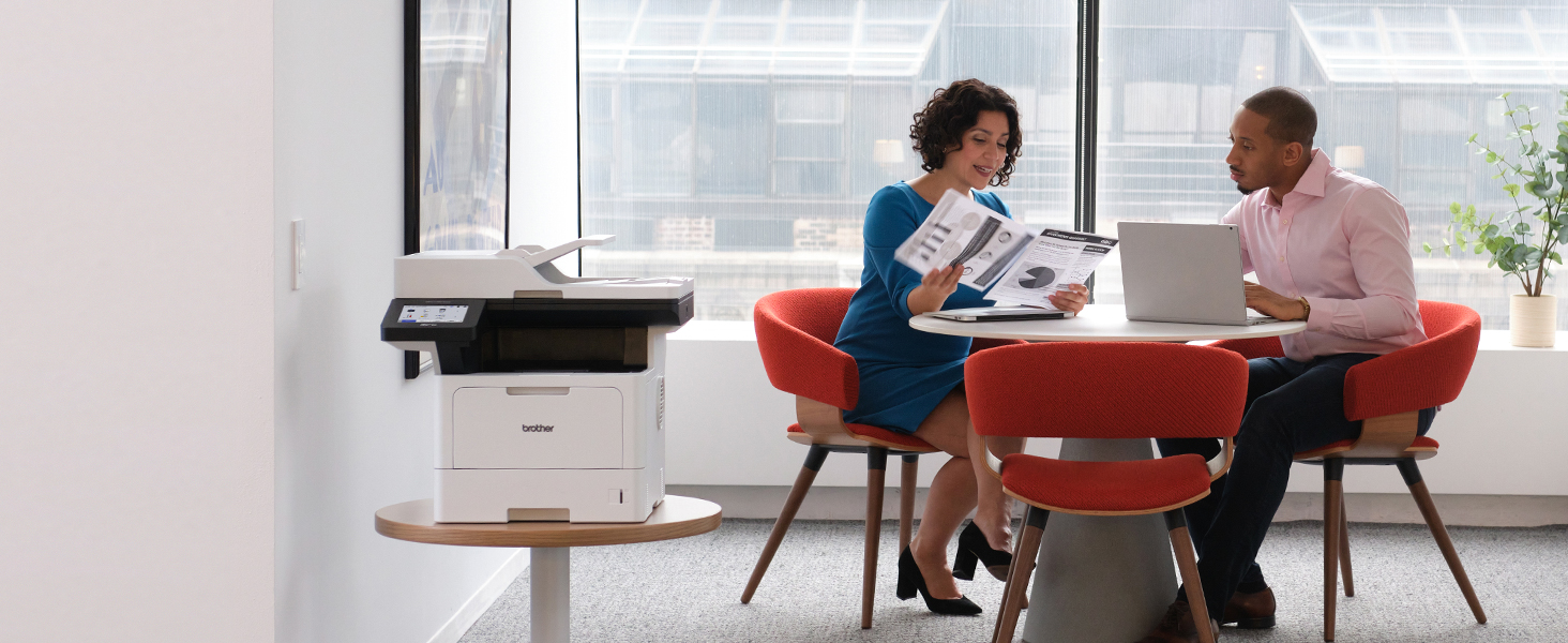 Black and white reports printed from Brother MFC‐L5915DW Business Monochrome Laser all-in-one