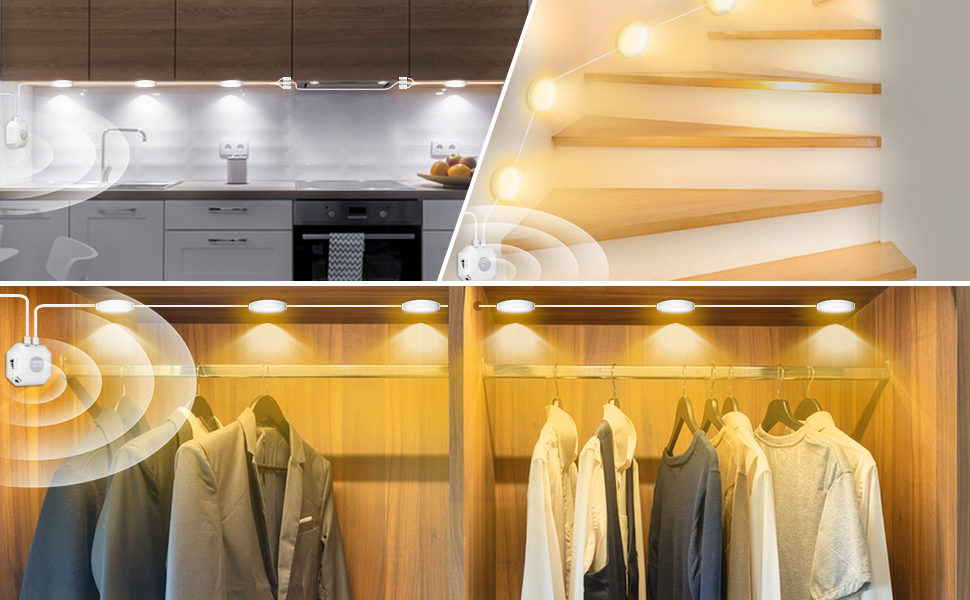 Daymeet Under Cupboard Kitchen Lights, Motion Sensor Under