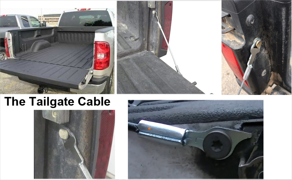 Mallofusa Tailgate Cable Tail Gate Replacement Compatible