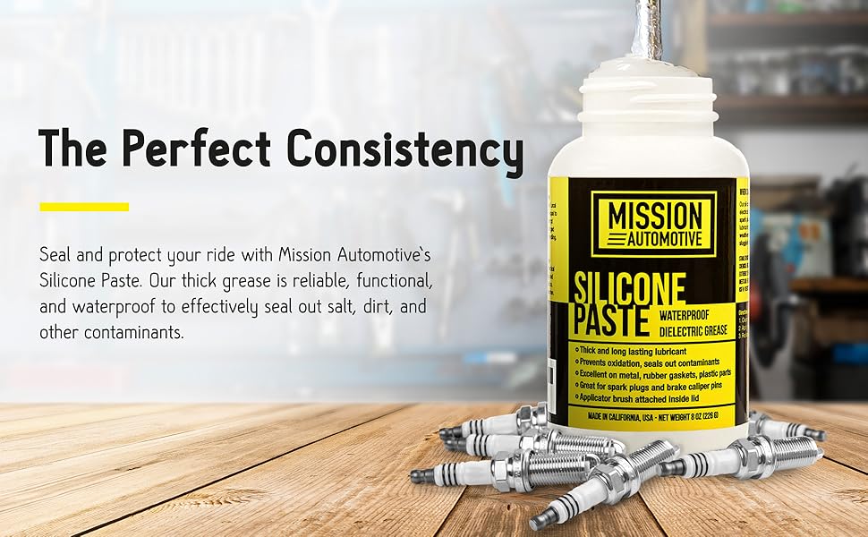 Mission Automotive Dielectric Grease/Silicone Paste/Waterproof Marine  Grease (8 Oz.) Made in USA- Excellent Silicone Grease