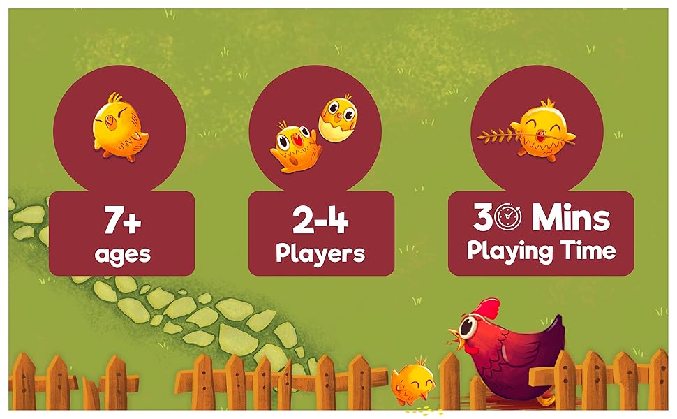 this game is suitable for 7+ years, 2-4 players and lasts 30 mins