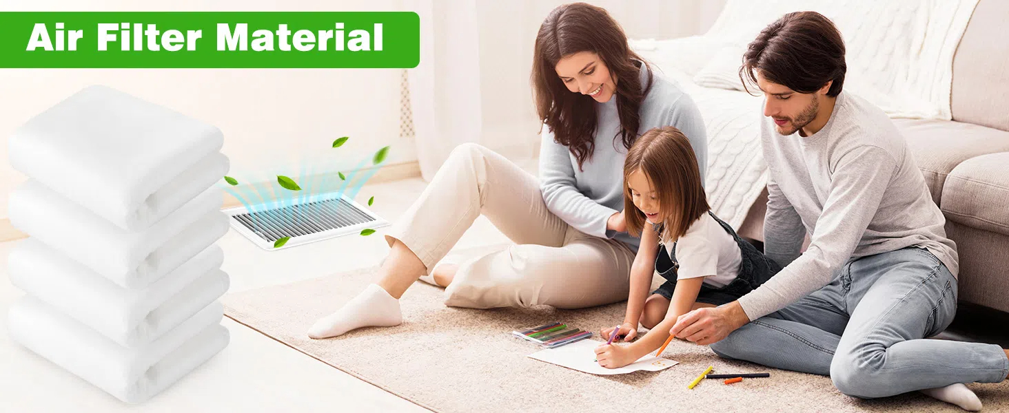 THE WHITE SHOP Air Vent Filter, 23.5" X 118" Vent Filters Paper Anti Dust Net Strainer Air Conditioner Vent Filtration Air Quality Improvement Filter Replacement For HVAC AC And Heating Intake 17 ac vent filter