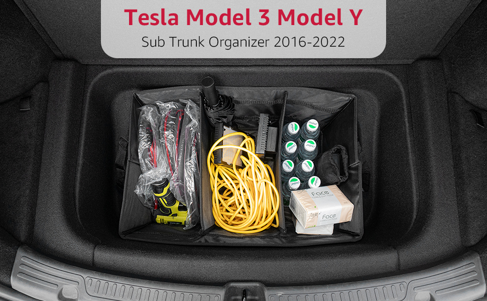 BASENOR Tesla Model 3 Model Y Sub Trunk Organizer Auto
