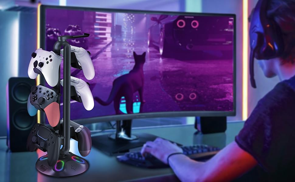 Gaming RGB Headphone Stand