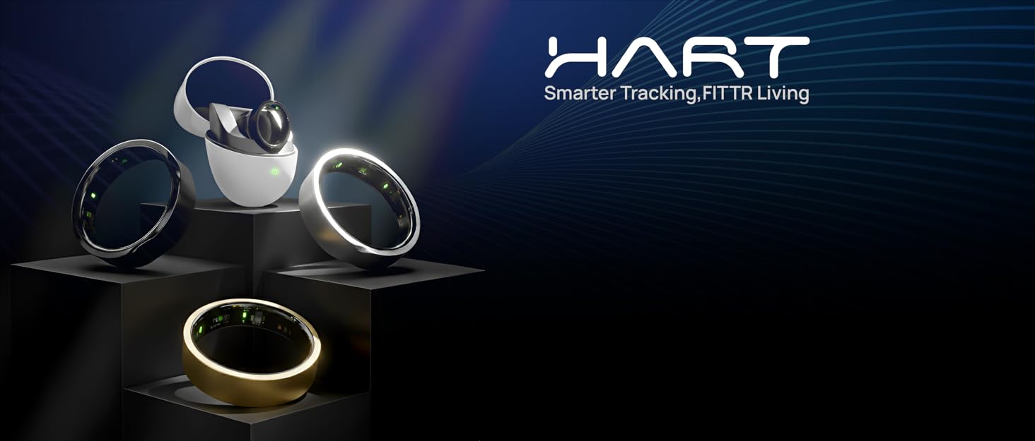 HART RING with three different colours and charging case