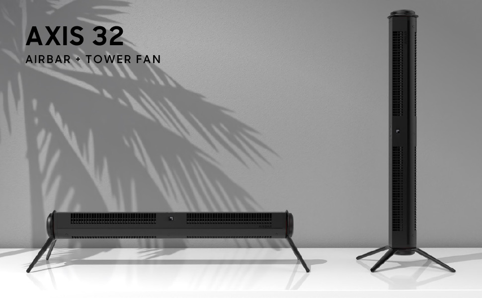 Sharper Image AXIS 32 Airbar Tower Fan with Remote Control