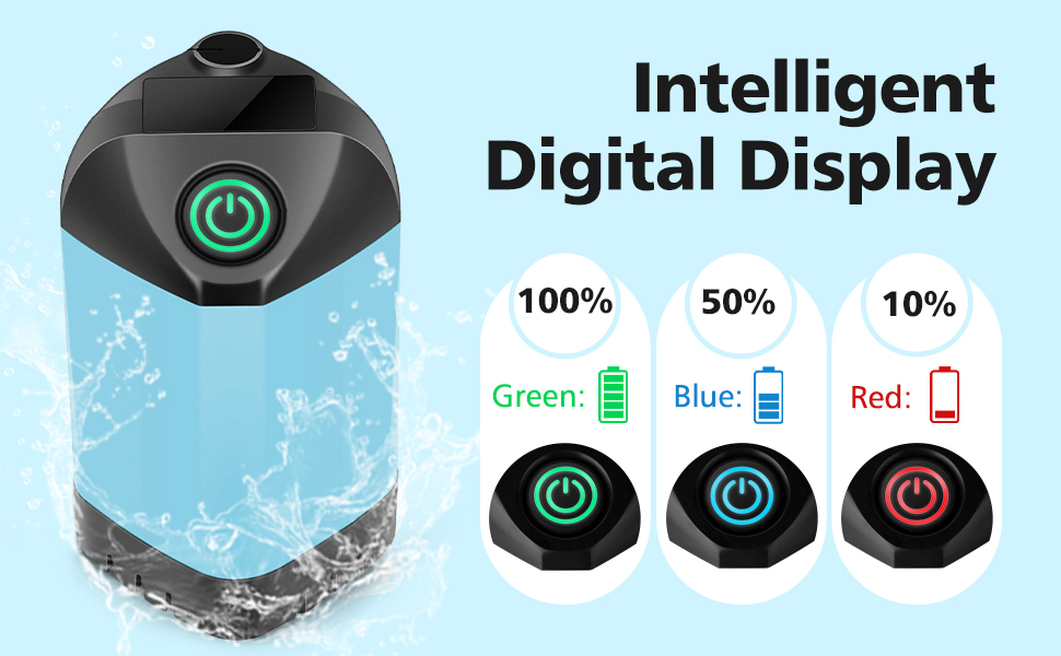 B013 Portable Camping Shower, 7800mAh Rechargeable Camp