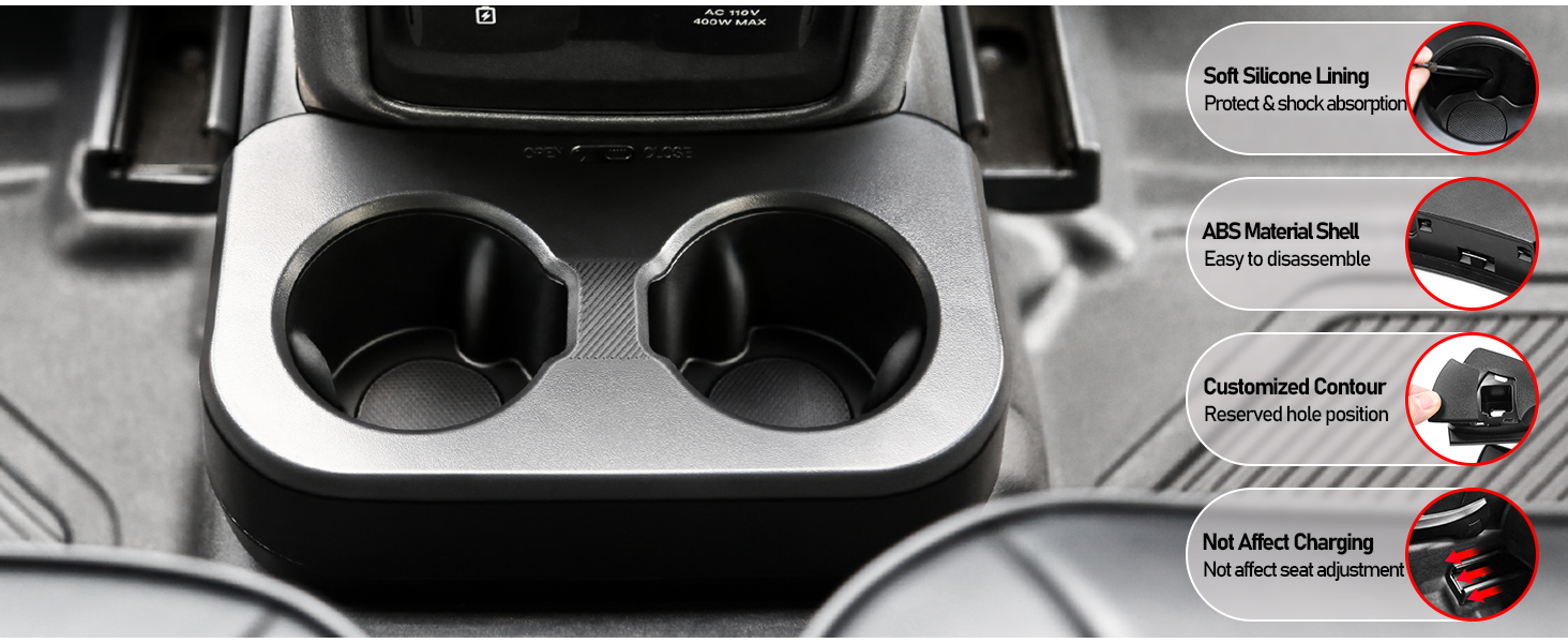 Rear Cup Holder for Ford Bronco 2021 2022 2023 2024 2025 2/4 Door