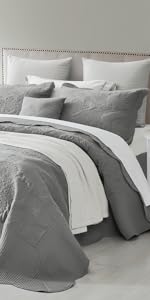 Oversized King Bedspread 128x120, Modern & Contemporary Look, Reversible, 5 Piece Set, King/Cal King, Sage Green - Li B92c1924 3211 4857 8b7a 2707e2ed1b11. CR0,0,150,300 PT0 SX150 V1