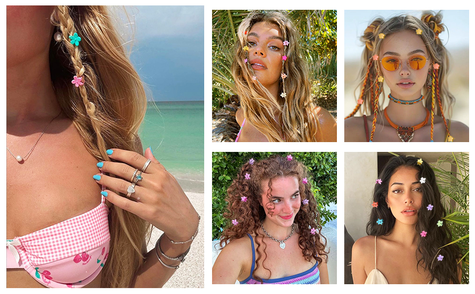 Mini Flower Hair Clips