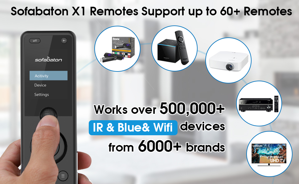 SofaBaton X1 Universal Remote Control with Hub,