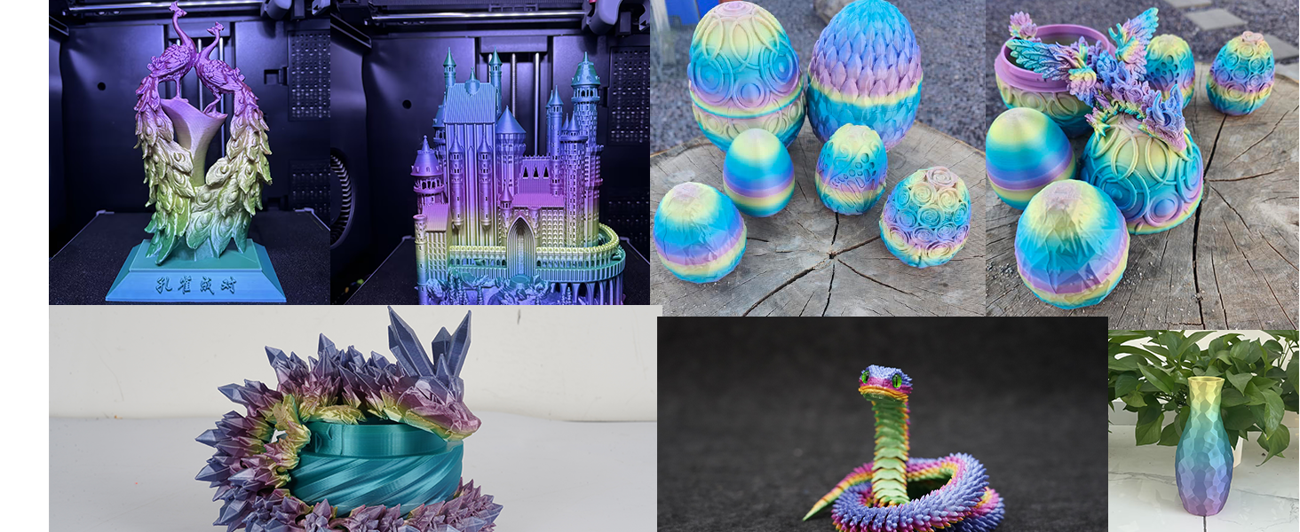 rainbow PLA filament bulk