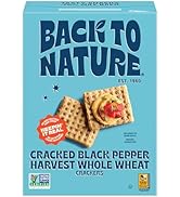 Back to Nature - Cracked Black Pepper Whole Wheat Crackers - Non-GMO, Made with Whole Grain Wheat...