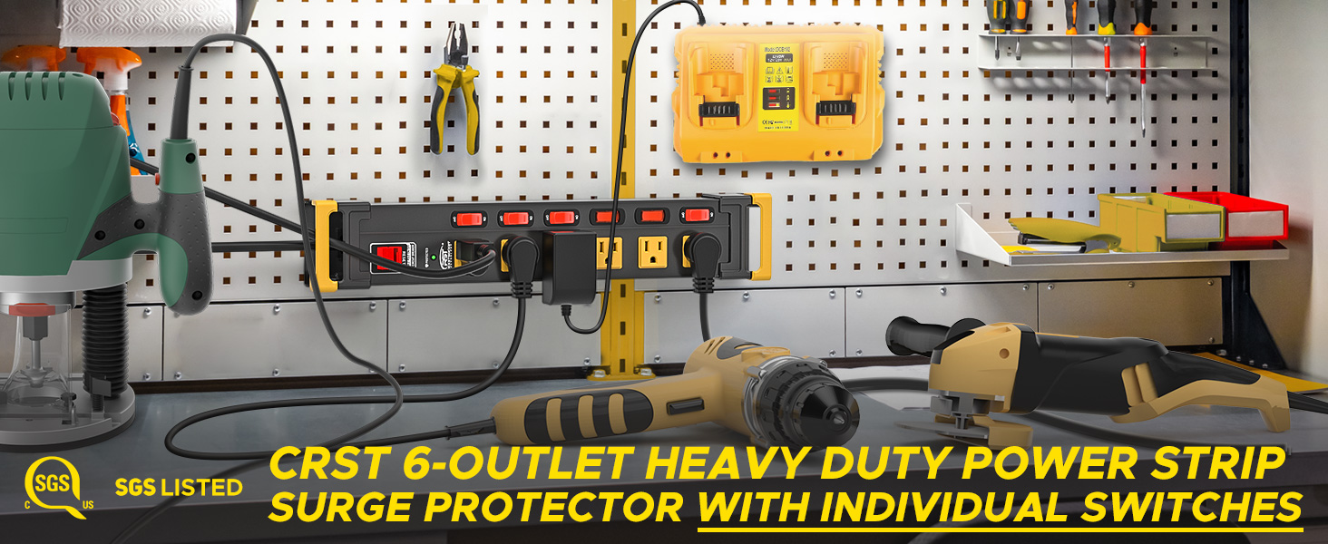 power strip with individual switches, power strip surge protector